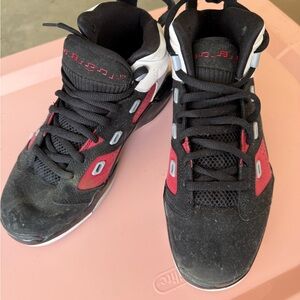 Jordan Black and Red Kids' High-Top Sneakers